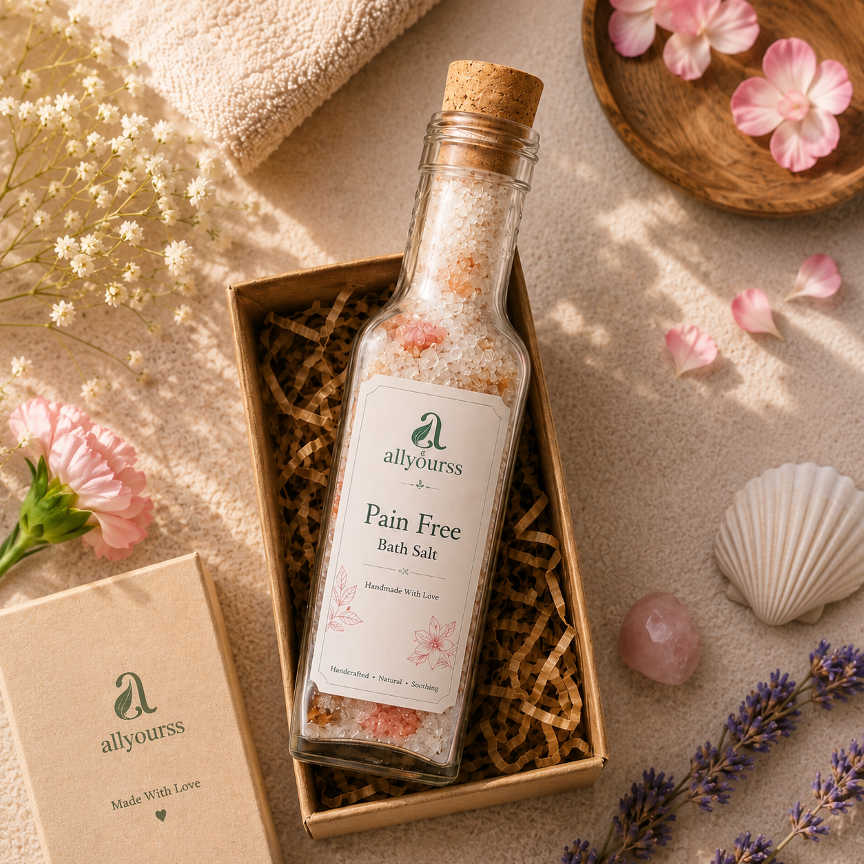 Pain Free Bath Salt — Mineral soak for soothing relaxation.