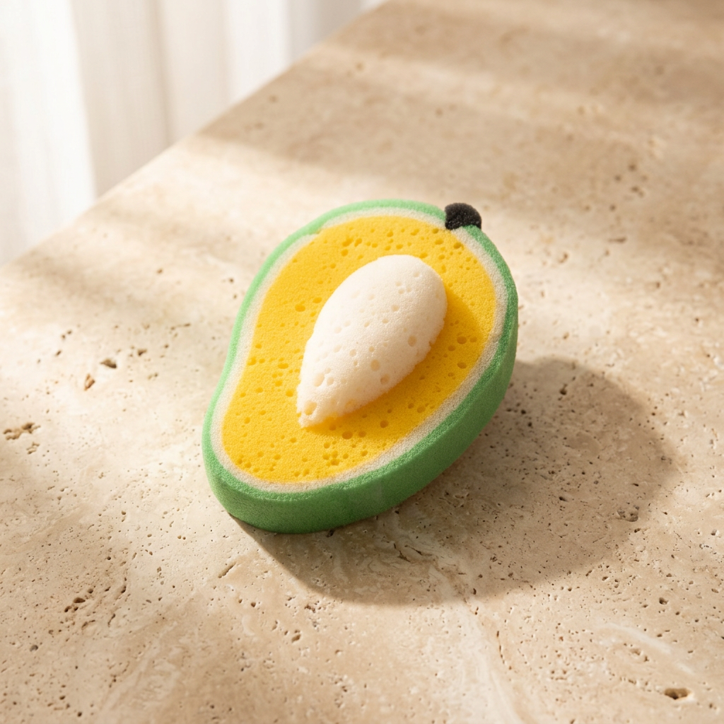 Mango Bath Sponge — Soft, gentle, plastic-free.