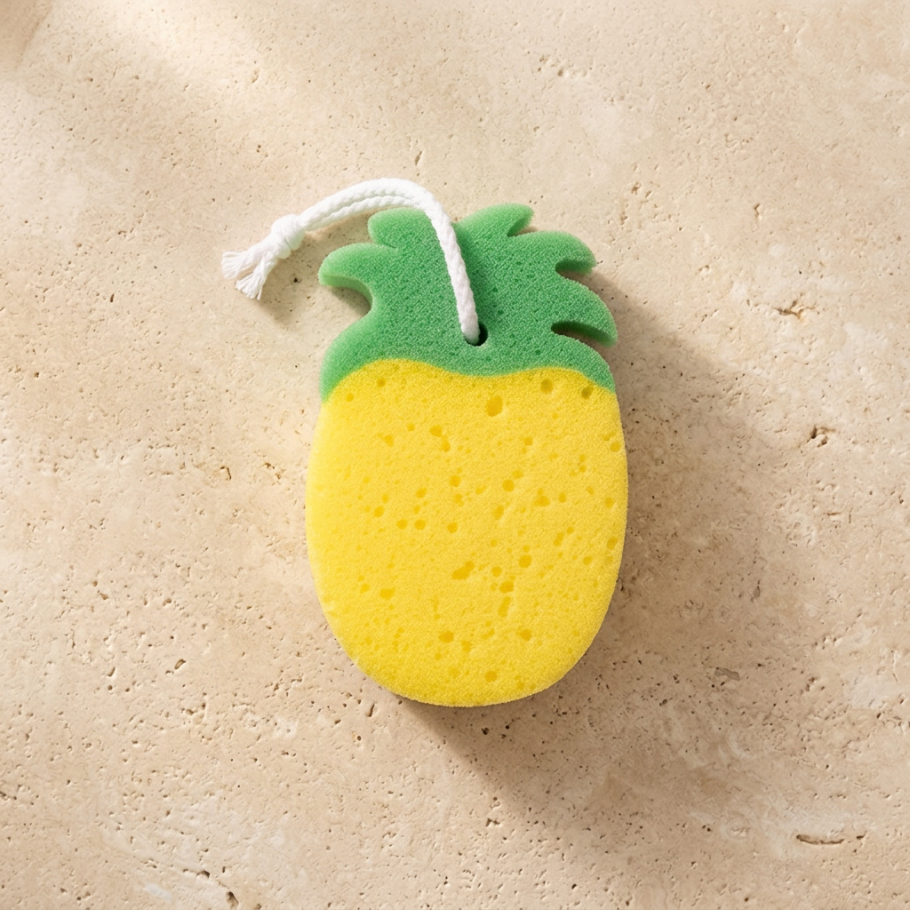Pineapple Bath Sponge — Soft, gentle, plastic-free.
